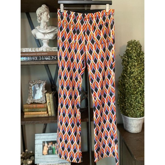 Free People Hip Hugging Jaquard Flares 2 - Picture 4 of 7